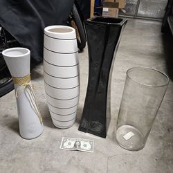 4 Tall Vases