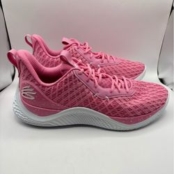 Rare Under Armour Curry Flow 10 Team Pink  Men’s Size 14 Basketball Shoes