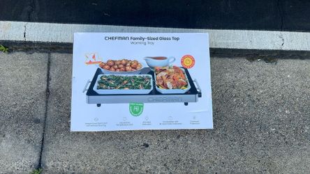 Chefman Family Sized Glass Top Warming Tray