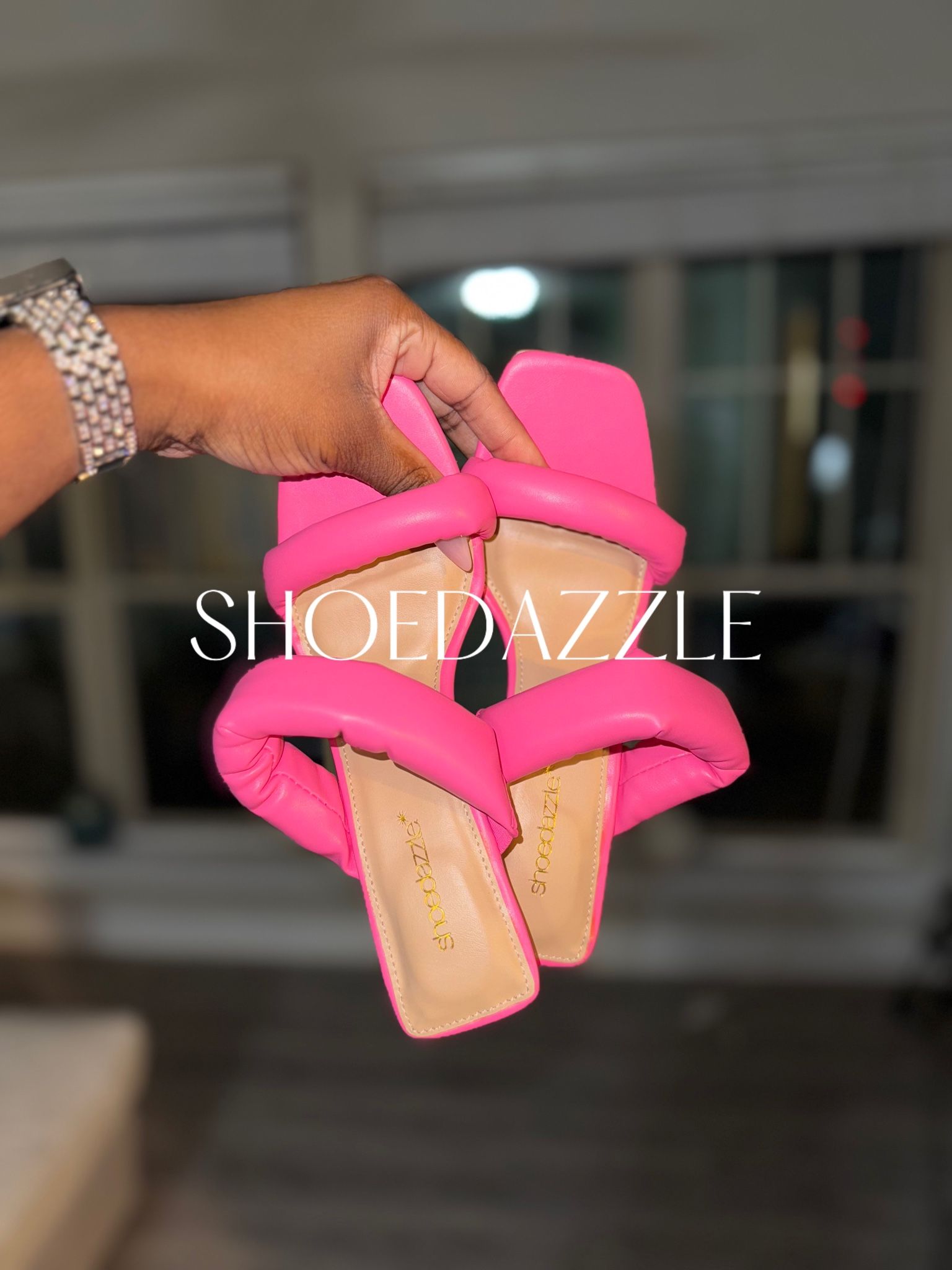 SHOEDAZZLE Double Strap Mules