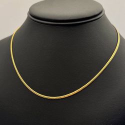 Jewelry 10k solid Yellow Gold brand New Cuban link 16” Chain necklace 4.60 grams 2.00mm
