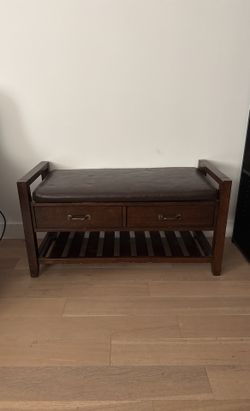 Wood Shoe Rack Bench