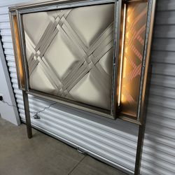 New Queen Led Headboard And Dresser