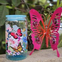 Butterfly Glass Cup