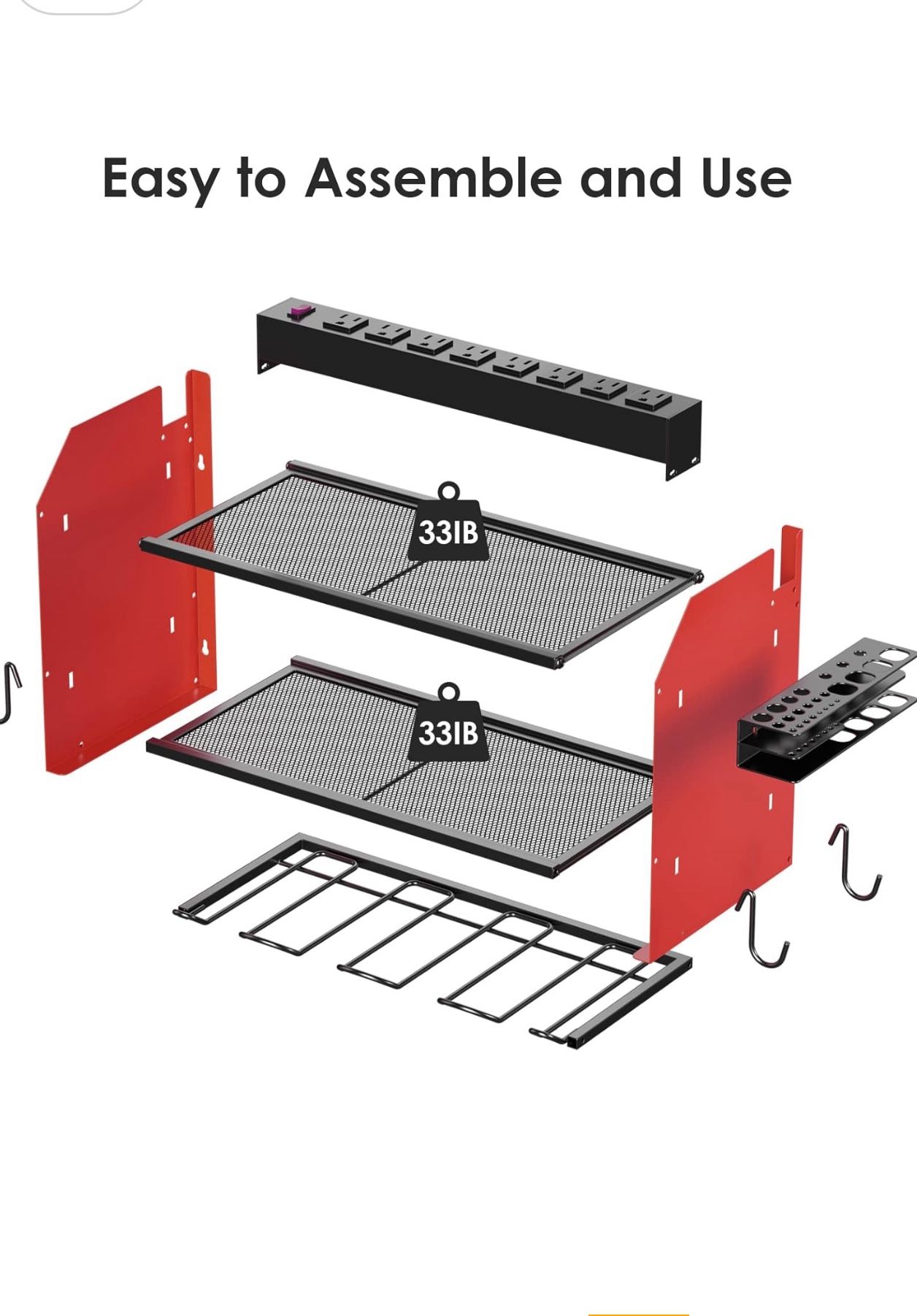 Power Tool Organizer w Charging Strip