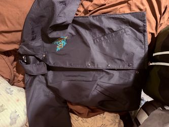 Black windbreaker