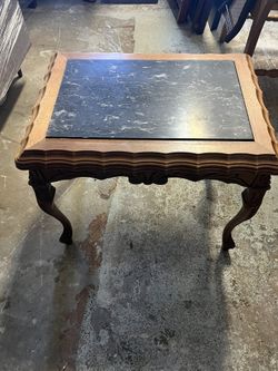 1970s French Style Solid Wood Side Table
