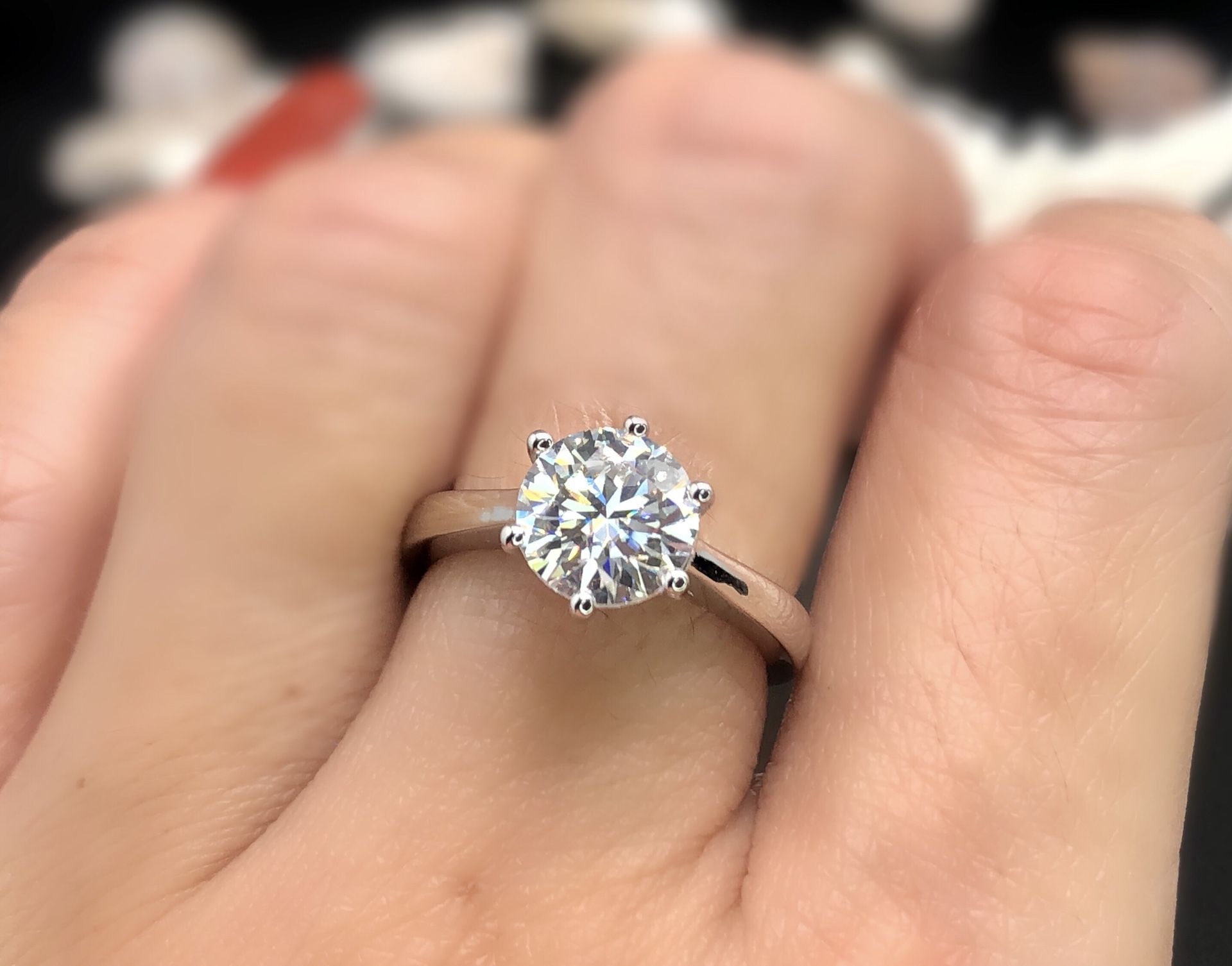 2ct Moissanite Ring With Certificate