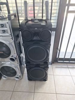 Maxpower Large Portable Party Speaker with Microphones
