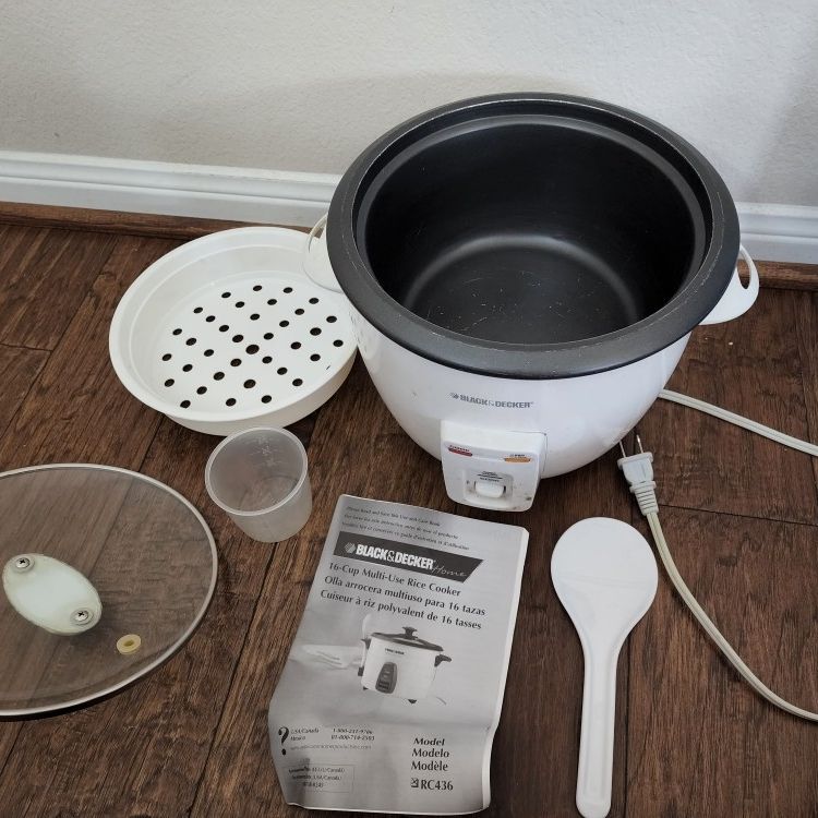 Black+Decker 16-cup Rice Cooker And Steamer for Sale in Aurora, CO - OfferUp