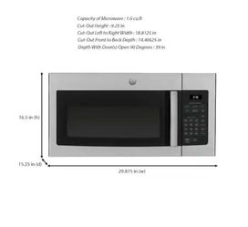 New GE 1.6-cu ft Over-the-Range Microwave ( Stainless Steel )