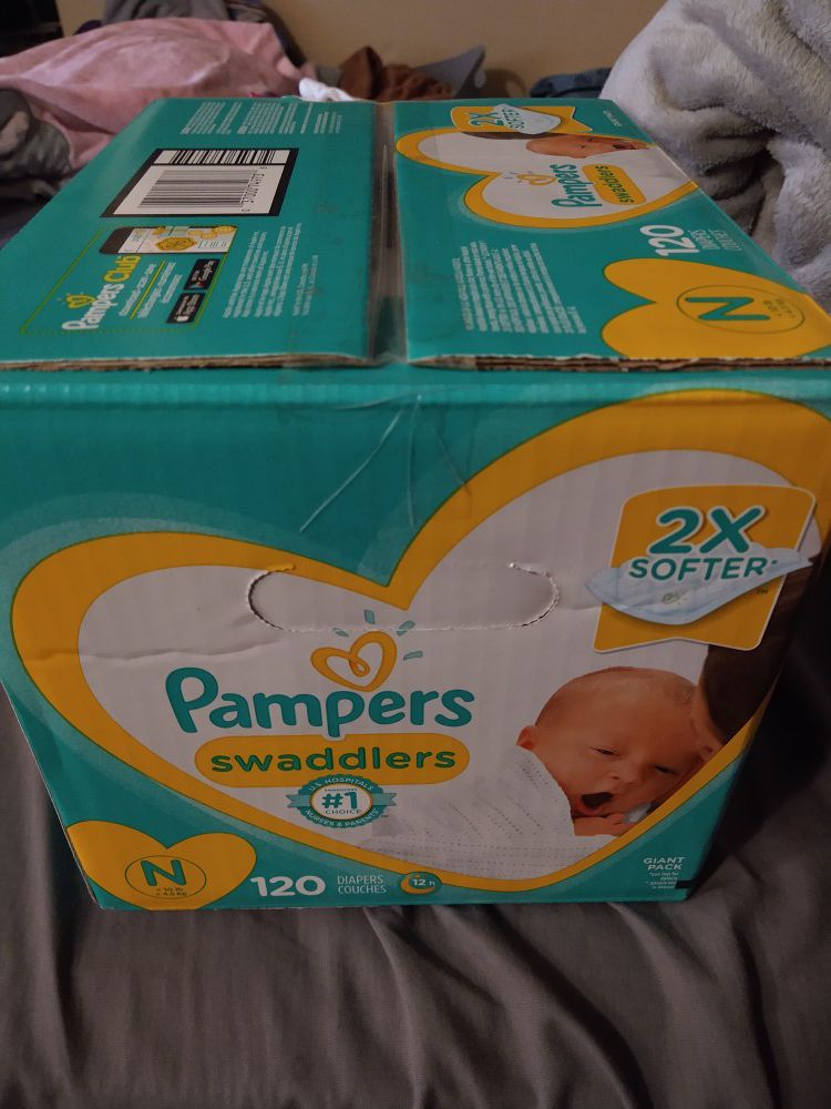 Pampers Newborn unopened box count 120