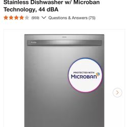 GE Profile 24” Smart Built-In Dishwasher – Like New / Never Used