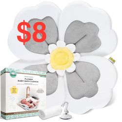 5 Pack Baby Bath Pillow Set, Newborn & Infant Lotus Flower Bathtub Insert Pad with Soft Cover, Travel Bath Tub Insert Pad for Kitchen Sink, Shower & B