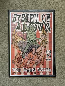 2005 System of a Down Concert Poster w/ Mars Volta (signed & numbered)