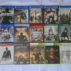 Playstation / Xbox Games Lot - PS2, PS3, PS4, XBOX 360, XBOX ONE