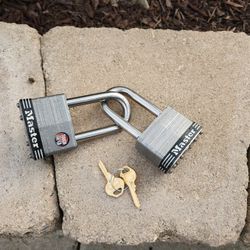 TWO MATCHING #15 HD MASTER LOCKS 