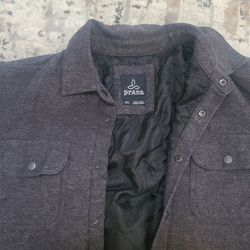 Prana Dock Jacket Insulated Men’s Small. Shell 100% cotton, lining 100% polyester