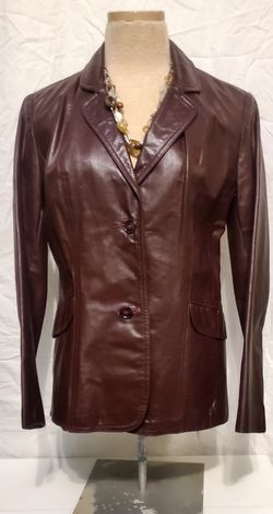 Northside Fashions / Jacket & Coats / Red Genuine Leather / Womens Size 11 Med