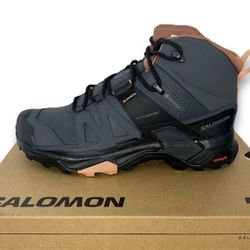 NEW Salomon X Ultra 4 Mid GTX Gore Tex WP Womens Hiking Boots Grey