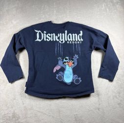 Disneyland Spirit Jersey Lilo & Stitch Youth Kids XL 14 Blue Long Sleeve #4A