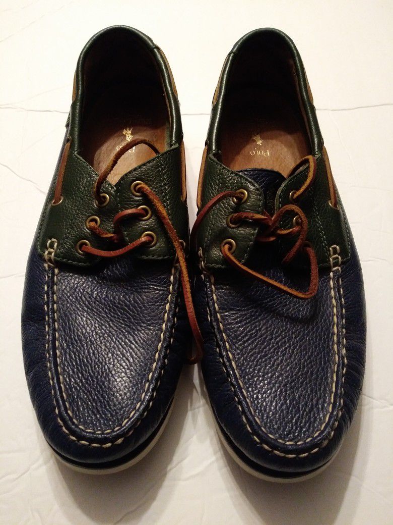 Polo Ralph Lauren Mens Leather Boat Shoes 11