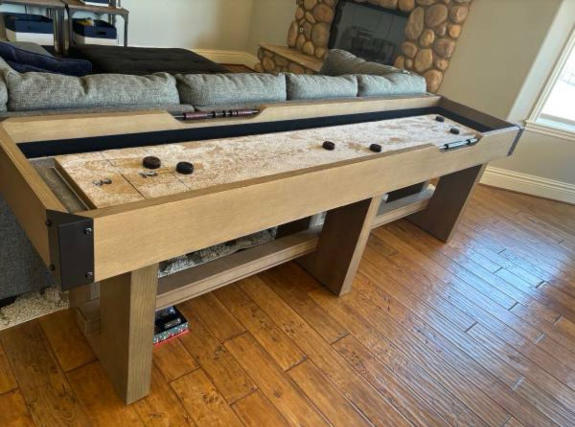 Shuffle Board Table, Foosball, Air Hockey Table