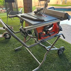 15 AMP 10 IN. PORTABLE CORDED PRO JOBSITE TABLE SAW WITH STAND