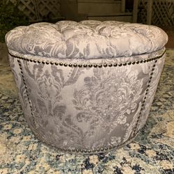 Gray Ottoman Storage 