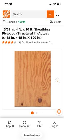4x10 plywood 1/2” structural #1
