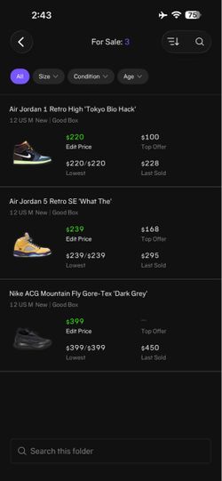 Jordan 1 Retro High ‘Toyko Bio Hack’ / Jordan 5 Retro SE by ‘WHAT THE’ / Nike ACG Mountain Fly Gore-Tex ‘Dark grey’