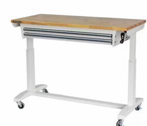 Husky 52 inch adjustable desk, 2 drawer