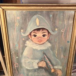 1960's Sherle Valentina Big Eyes painting