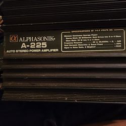 Vintage Alphasonik A-225 Auto Stereo Amplifer 14.4 Volts DC  $65