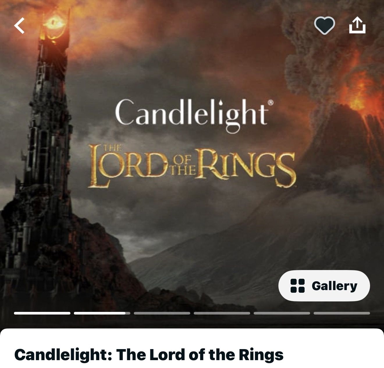 Candlelight: Lord Of The Rings