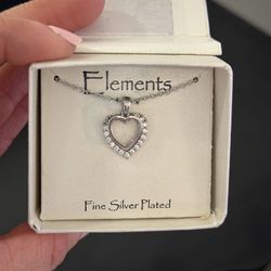New Silver Necklace With Box