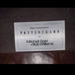 Pottery Barn 7ft Leather Sofa