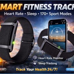 🔥 Smart Fitness Tracker – Heart Rate, Sleep & 170+ Sports Modes (All-Day Monitor)
