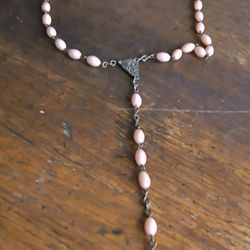 Vintage Rosary Beads And Pope John Medal