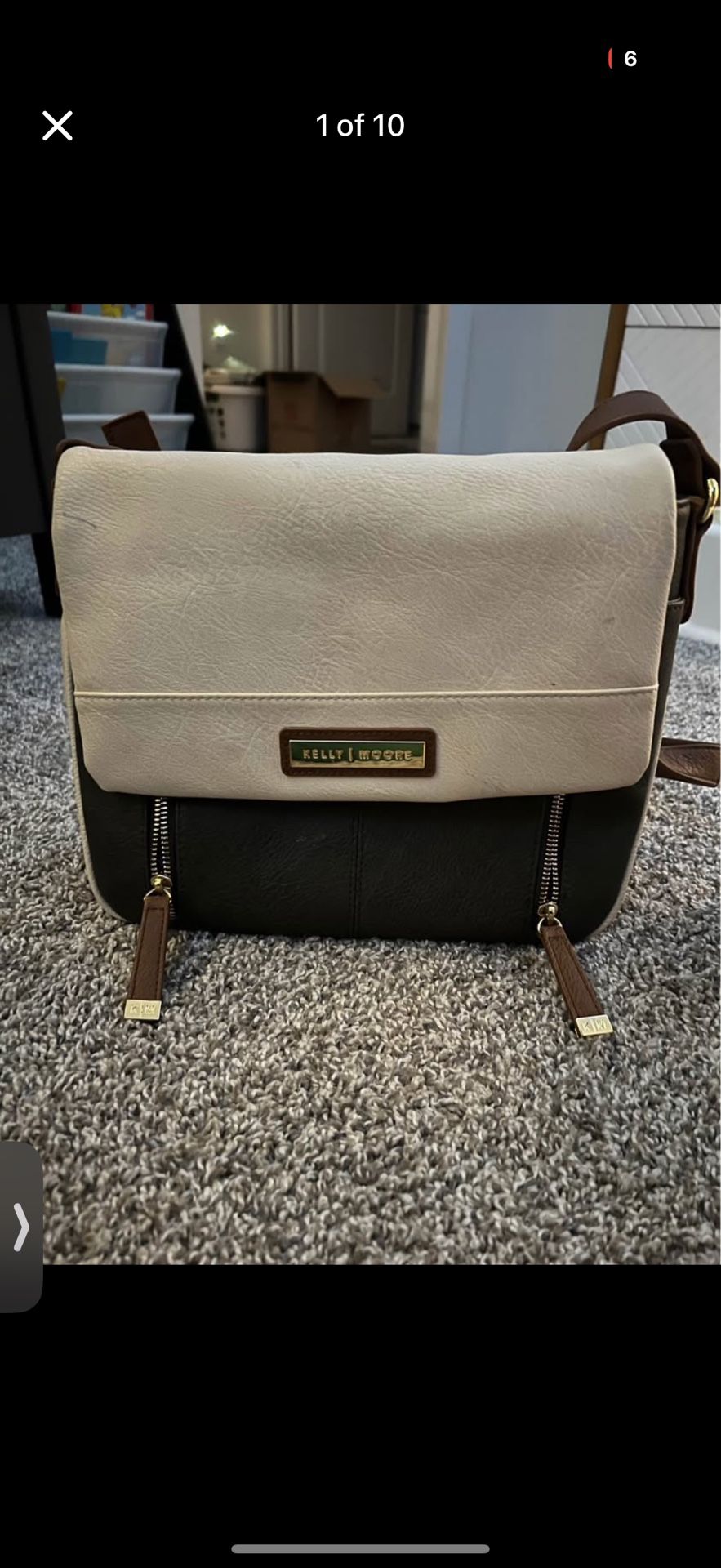 Kelly Moore "Luna" Messenger Bag (Color Bone)