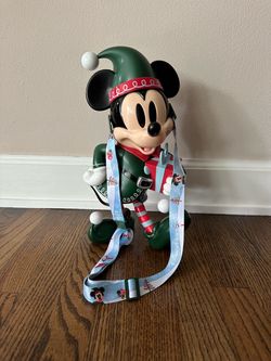 Disney Parks Mickey Mouse Christmas Elf Popcorn Bucket
