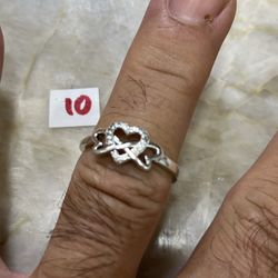 925 Sterling Silver Wedding Ring Size 10 