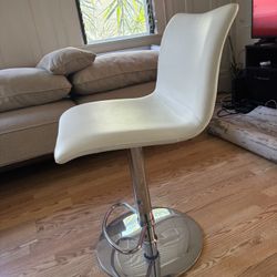 Swiveling Faux Leather Bar Stool