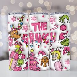 Pink Grinch 20oz tumbler
