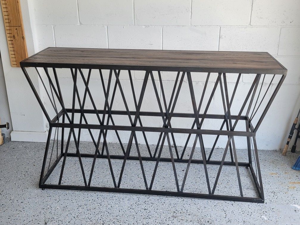 Wood & Metal Console Table