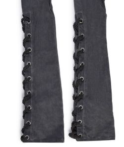 Dolls Kill Darker Wavs Washed Lace-Up Gloves. One Size 