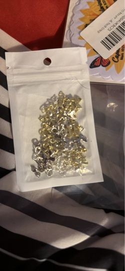 Gold and Silver Nail Art Charms Pack