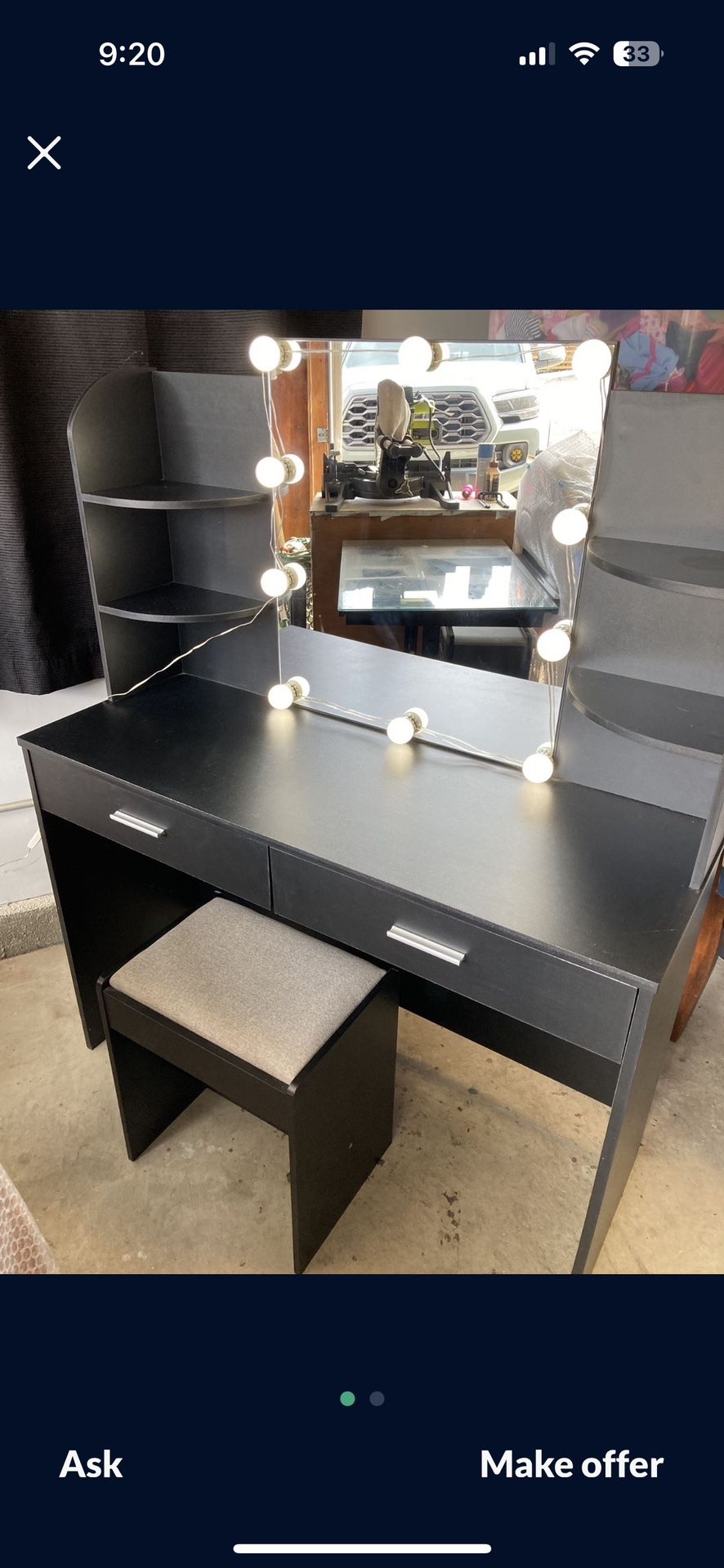 black vanity