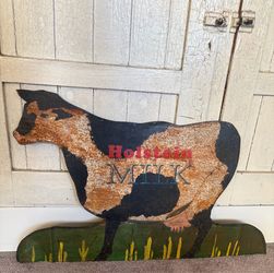 Holstein Cow Milk Sign