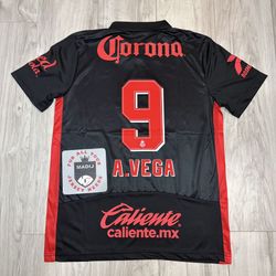 Toluca Fc 3rd Jersey Bicampeon Patch Alexis Vega 